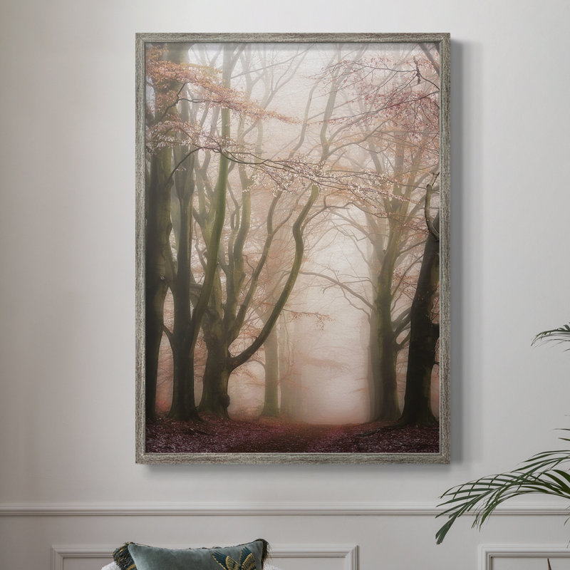 «Pink Avenue», reproduction encadrée - bois massif, H 21 po x l 17 po