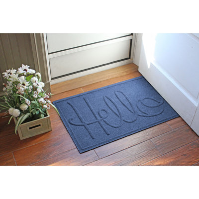 WaterHog Hello 23 in. x 35 in. Outdoor Door Mat