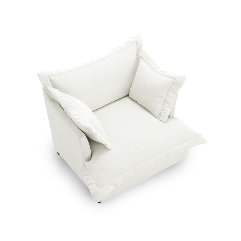 Upholstered Armchair, Beige