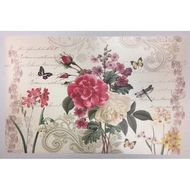 Napperon Peva (11 x 17 po) - Floral (ensemble de 12)
