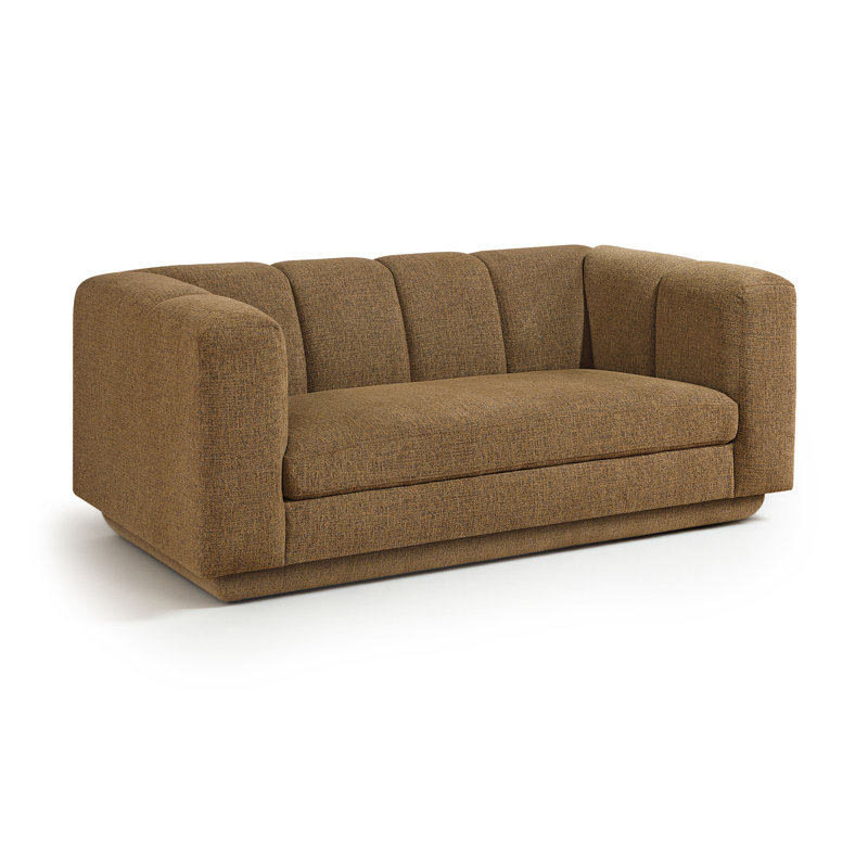 Causeuse en tissu 70,25 po Chiquita, Tissu brun