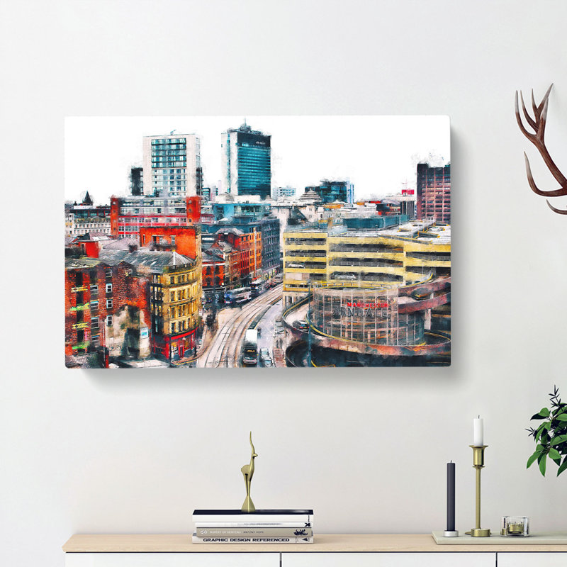 The Manchester Skyline - Wrapped Canvas, 40cm H x 60cm W x 3cm D