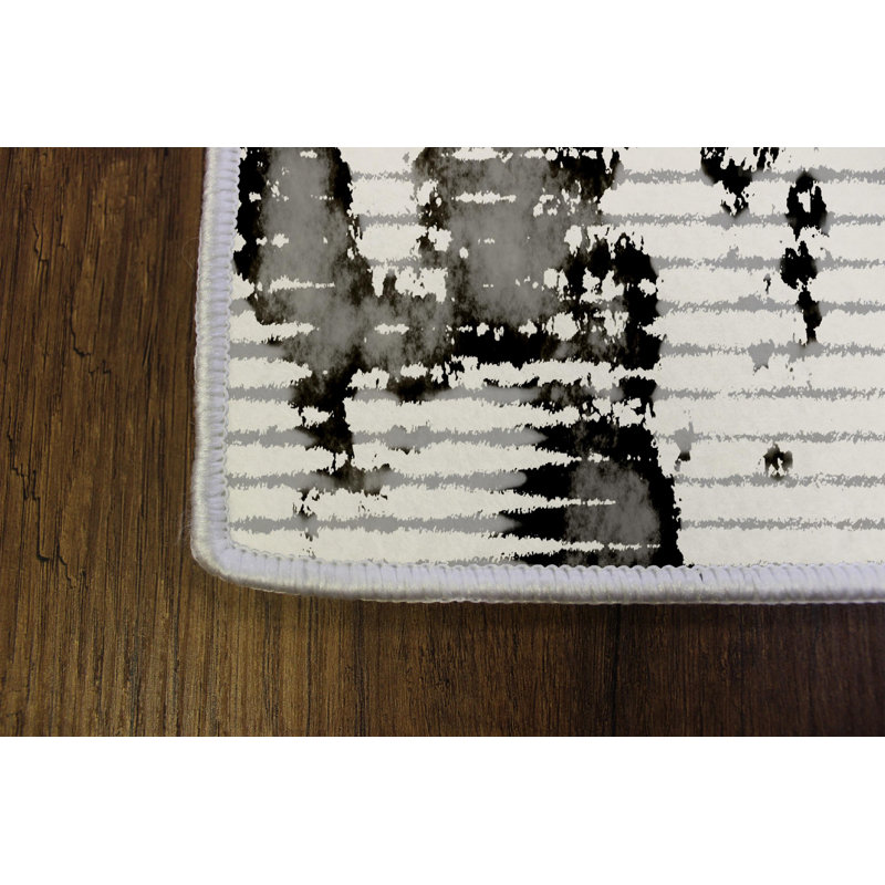 Elegant Hall Carpet, 3D Digital Print Design, 3.9 x 4.9 ft | 100% Polyester, Antibacterial, Non-Slip PVC Dot Underside, Pile Height: 0.04 in, Machine Washable, Perfect for Living Room & Entryway Decor