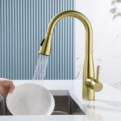 Bari Pull Down Single Handle Kitchen Faucet
