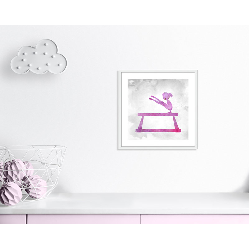 Gymnastique 3, impression sur papier, H 23,5 po x l 23,5 po x P 1,19 po, Encadré de boîte blanc