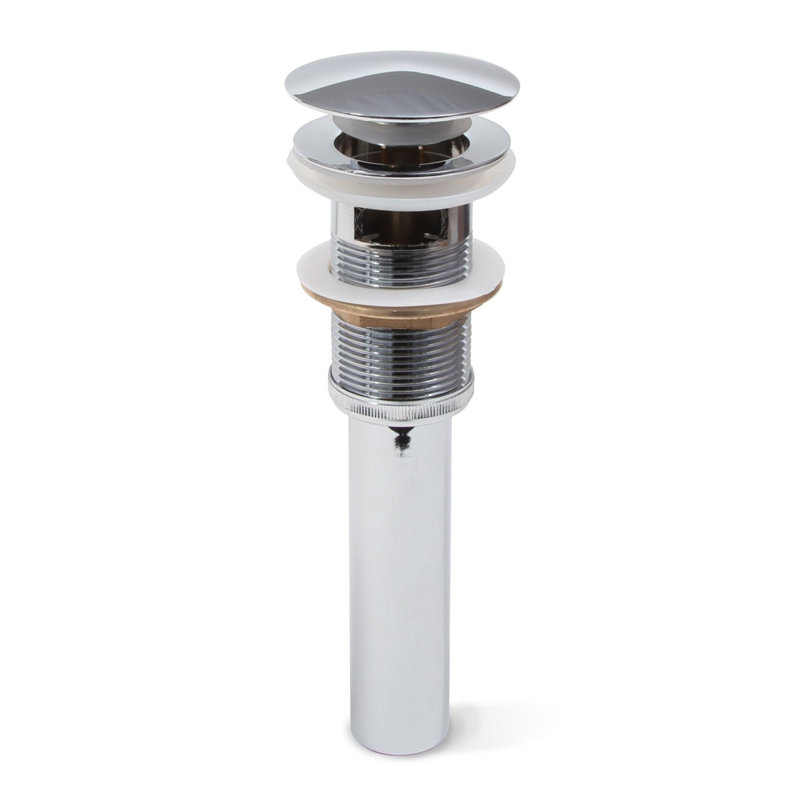 Drain de lavabo de salle de bain escamotable 1,25" avec trop-plein salle de bain/bateau, Chrome poli