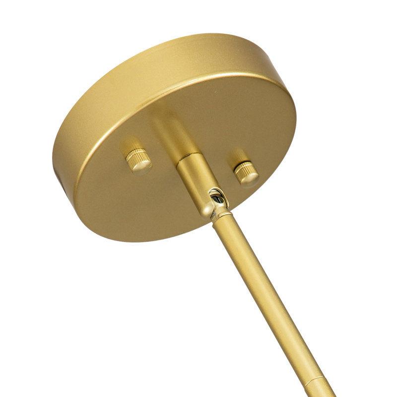 Litzzy 8 - Light Glass Globe Kitchen Island Linear Pendant, Brass