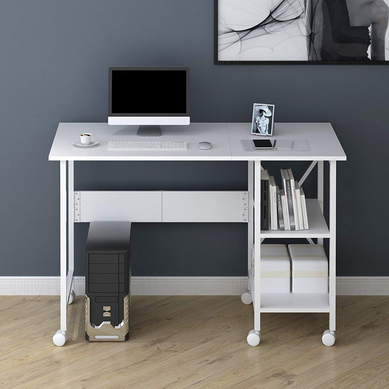 Rodina Metal Base Writing Desk, White
