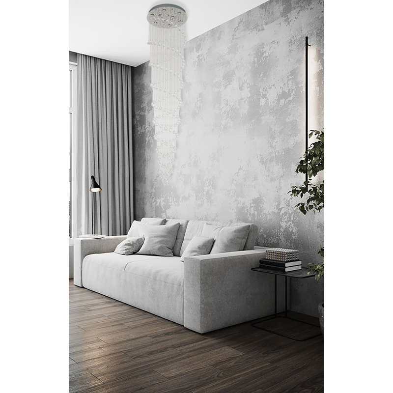 Lustre en chrome à 9 lumières avec accents de cristal Stephanie