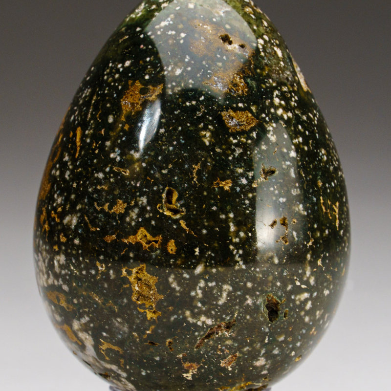 Genuine Polished Ocean Jasper Egg (0.4462 Lbs)