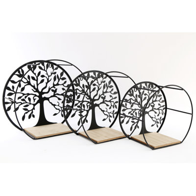 Hibba 3 Piece Circle Accent Shelf