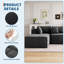 Canapé modulaire en L rembourré de polyester avec coussins et mousse haute densité, conception d'angle modulaire sans assemblage requis, gris foncé-1193964506