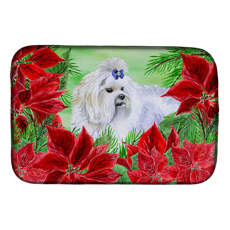 Tapis de séchage poinsettias maltais