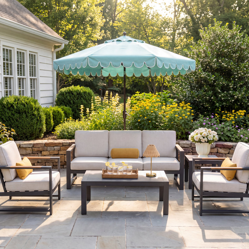Jayton 5 Pc. Black Aluminum Seating Group