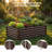 2-Pack 4x2ft Galvanized Steel Raised Garden Beds, 17in Deep Metal Planters, Natural Wood -232631592