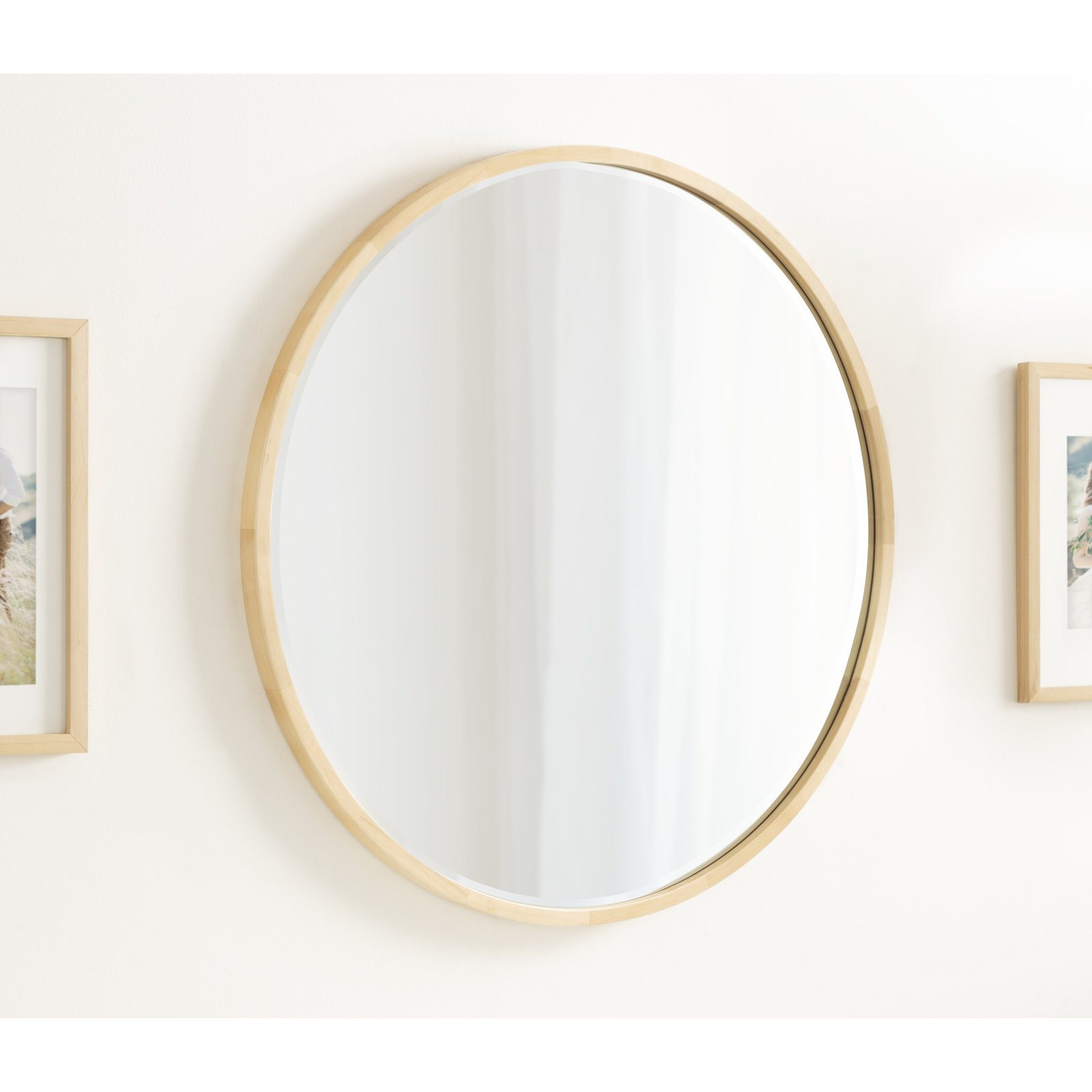 Glover Solid Wood Mirror, 34" x 34", Natural