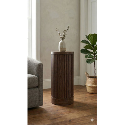 Graelynn Round Pedestal - Brown