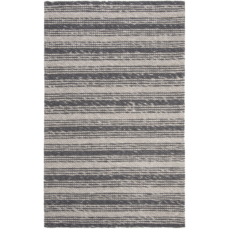 Maone Hand Loomed Performance Striped Rug, Rectangle 3' x 5'