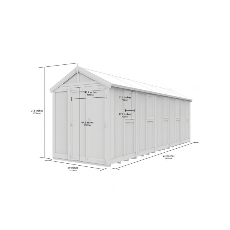 6x20 Glass Green House