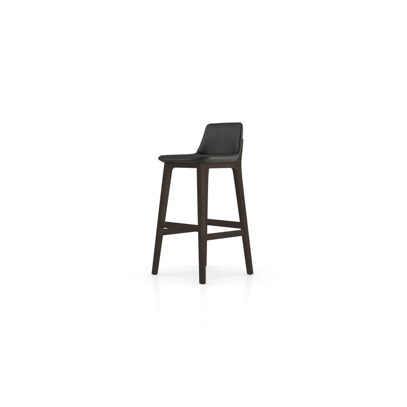 Mercer Barstool, Counter Stool (25" Seat Height), Graphite Eco Leather