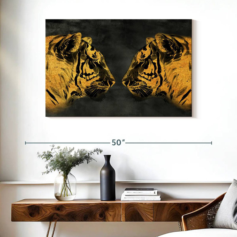 Golden Tigers, 26" H x 39" W