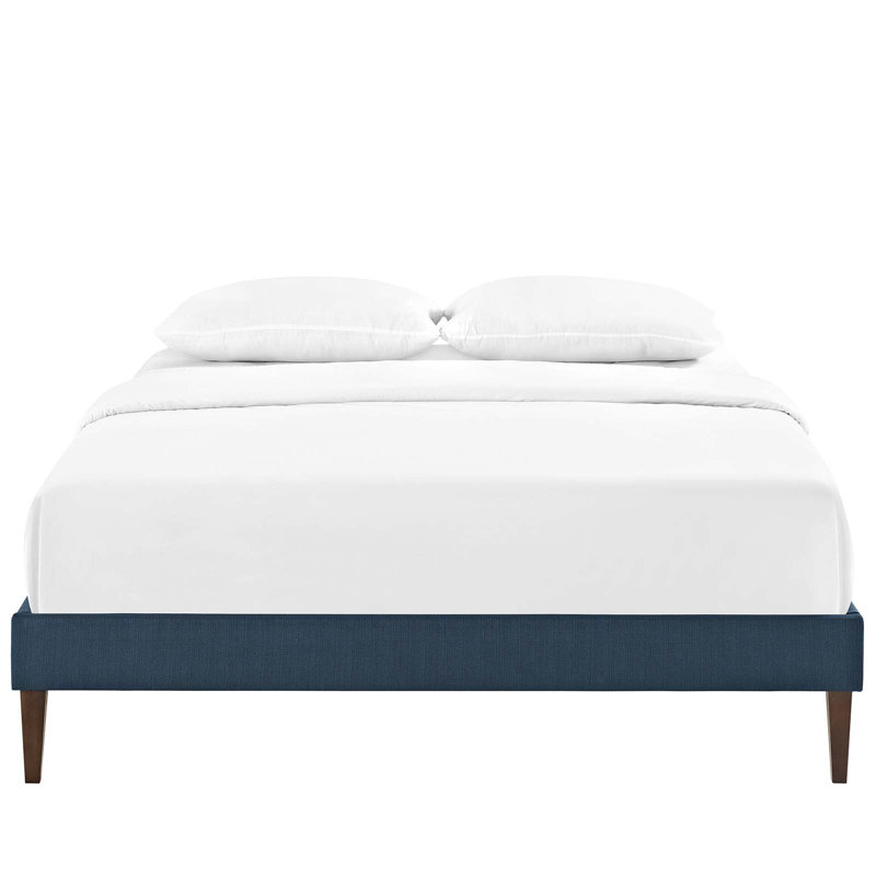 Tessie Bed Frame with Squared Tapered Legs, Azure, King