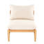 Canapé d'extérieur sans accoudoirs en bois d'acacia Terassi, finition teck clair avec coussin beige
