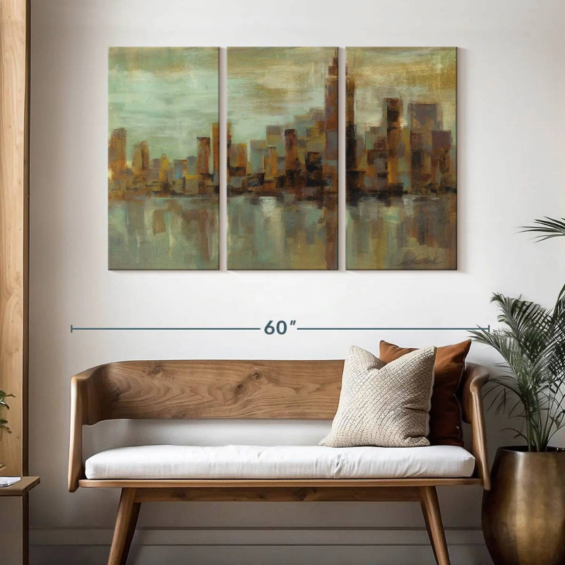Sireci Misty Day In Manhattan, 32" H x 50" W