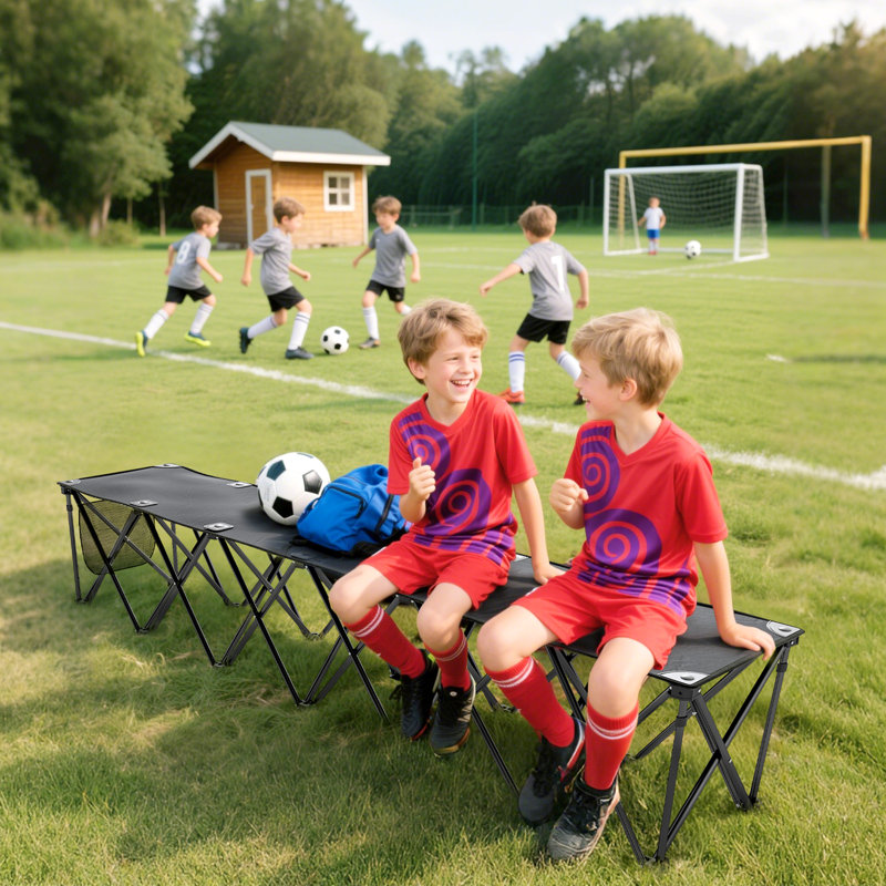Banc 6 places pliable pour sports collectifs, chaise pliante