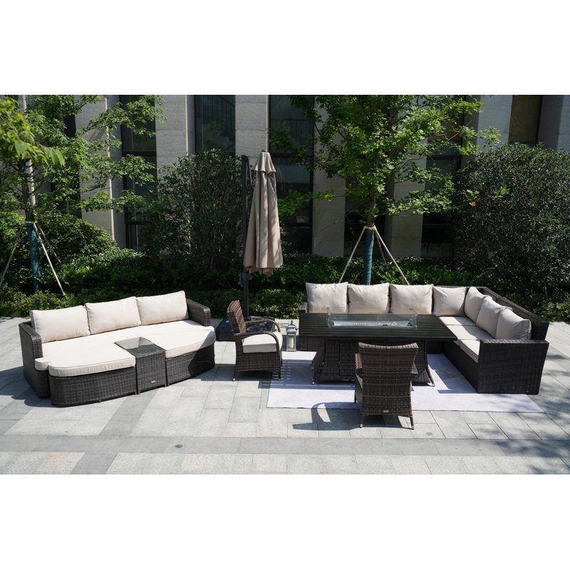 8 - Person Patio Conversation Set with Cushions