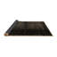 Tapis oriental brun / noir en laine et polyester tissé à la machine Zilynn-76864464