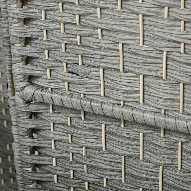 Paravent pliable à 3 panneaux, 1,83 m de hauteur, en bois, autoportant, pour bureau à domicile, gris chiné, 3, Gris