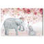 Reproduction d'art sur toile, animaux, éléphants, rose moderne-502380280