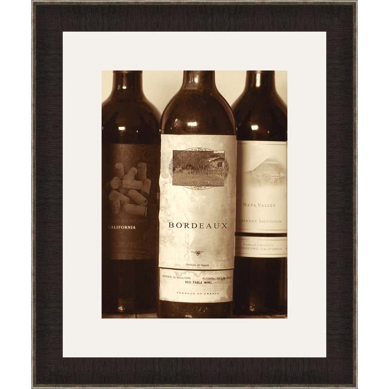 « wine bouteilles i », reproduction de photo encadrée