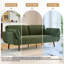 Flared Arm Convertible Corduroy Sleeper Sofa-1903553155