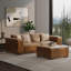 Rex 88" Genuine Leather Modular Sofa and Ottoman-98738255