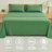 4 Piece Full Size Sheet Set, 100% Rayon Derived from Bamboo Sheet Set, Cooling & Breathable, Luxury Silky Soft, Deep Pocket up to 16", Green-122872002-122871997