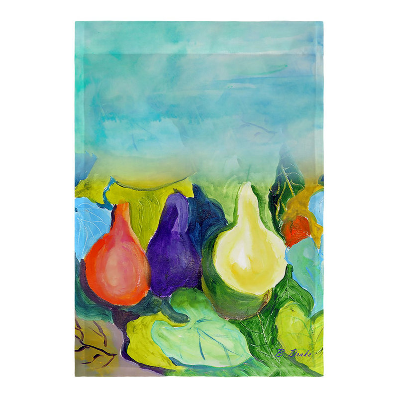 Drapeau de jardin en polyester 2 faces Gourds, Petit
