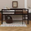 Structure de lit double, lit mezzanine en bois d'hévéa compact avec marches-1613720520
