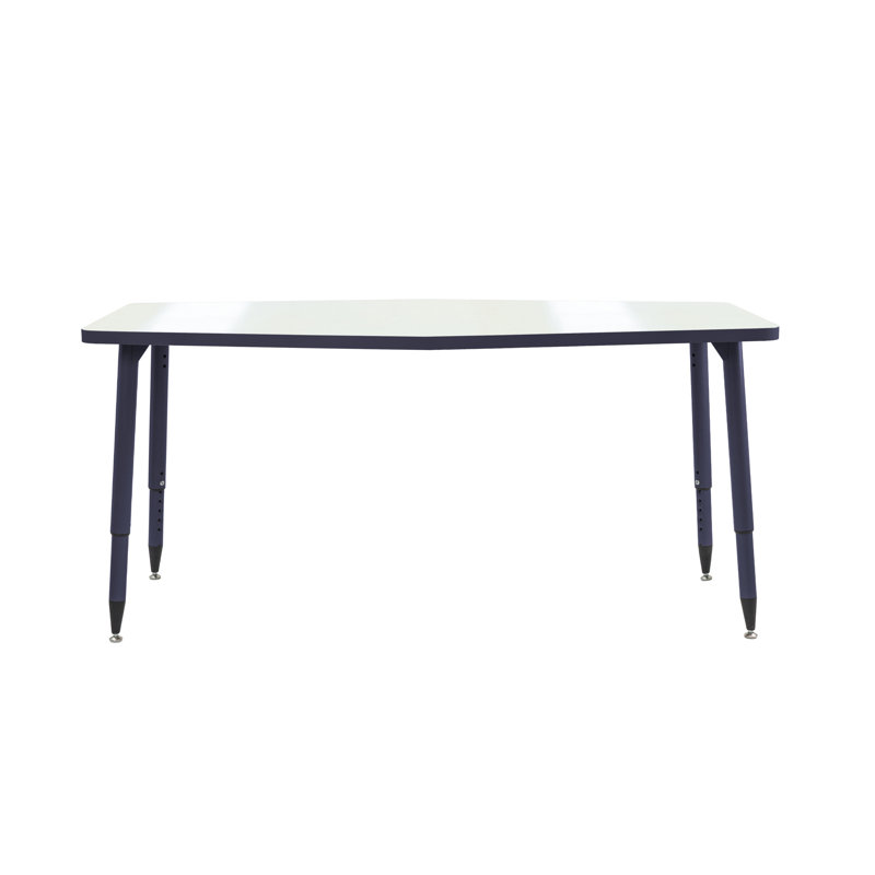 Table d'activité hexagonale 34 po x 60 po avec pattes effilées réglables Adapte, Marine