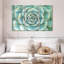Ensemble de 3 plantes grasses sur toile-741247154
