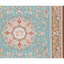 Tapis bleu et brun noué à la main de haute qualité