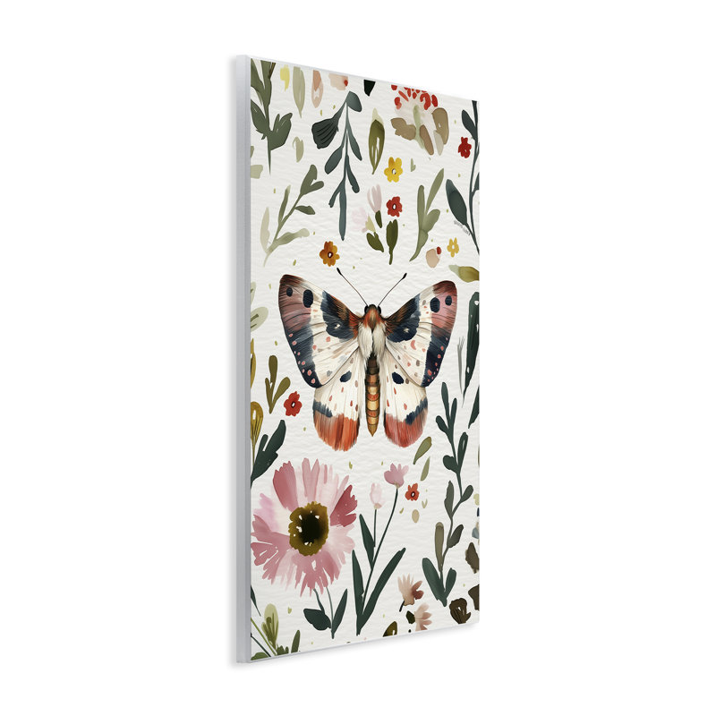 Plaque murale papillon et papillon biologique, design par The Dutch Lady, H 15 po x l 10 po
