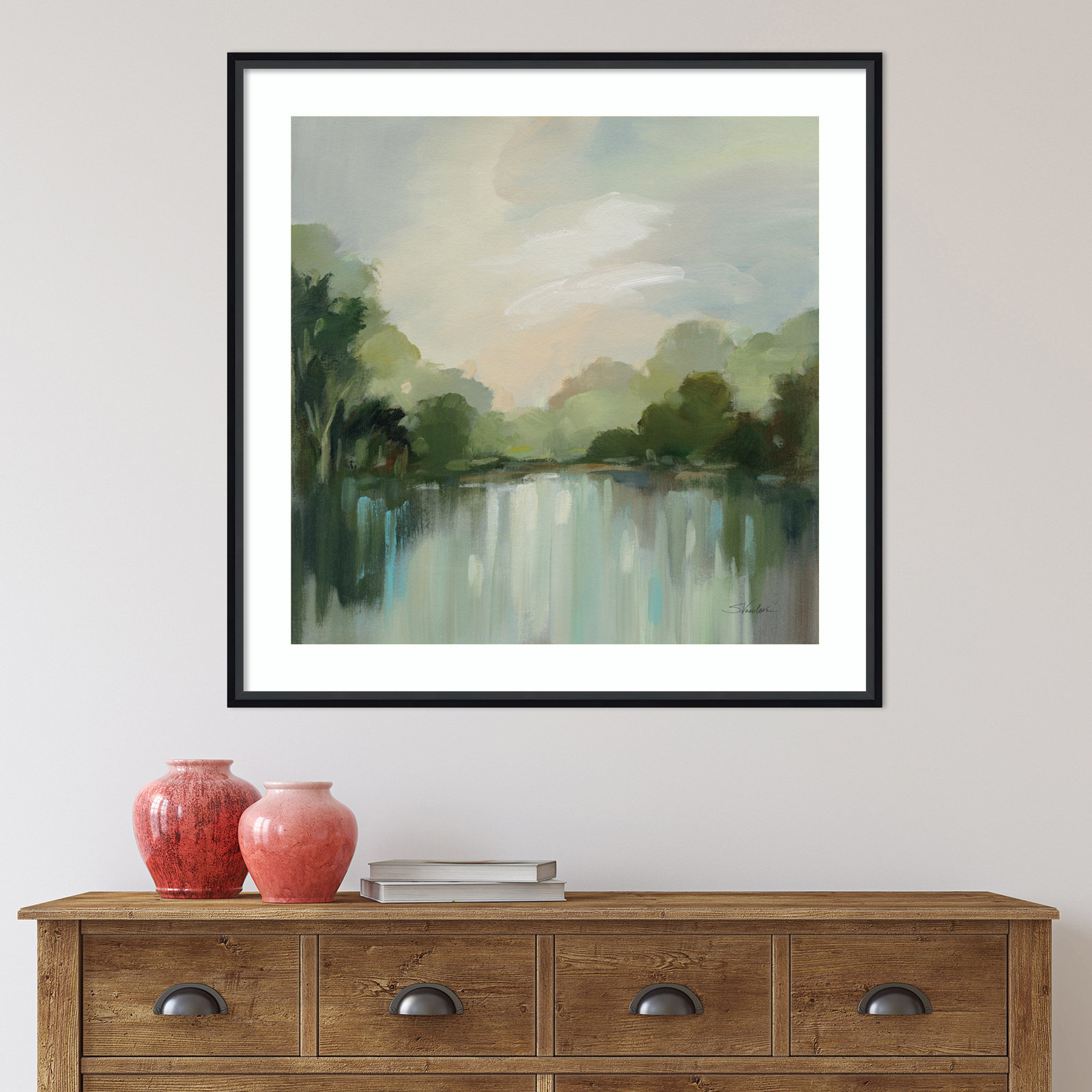 Cool Spring Day Print, 33" H x 33" W, Black
