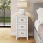 Accetturri 3 Drawer Bedside Table Nightstand Cabinet in Grey, Putty or Ivory White-801607318