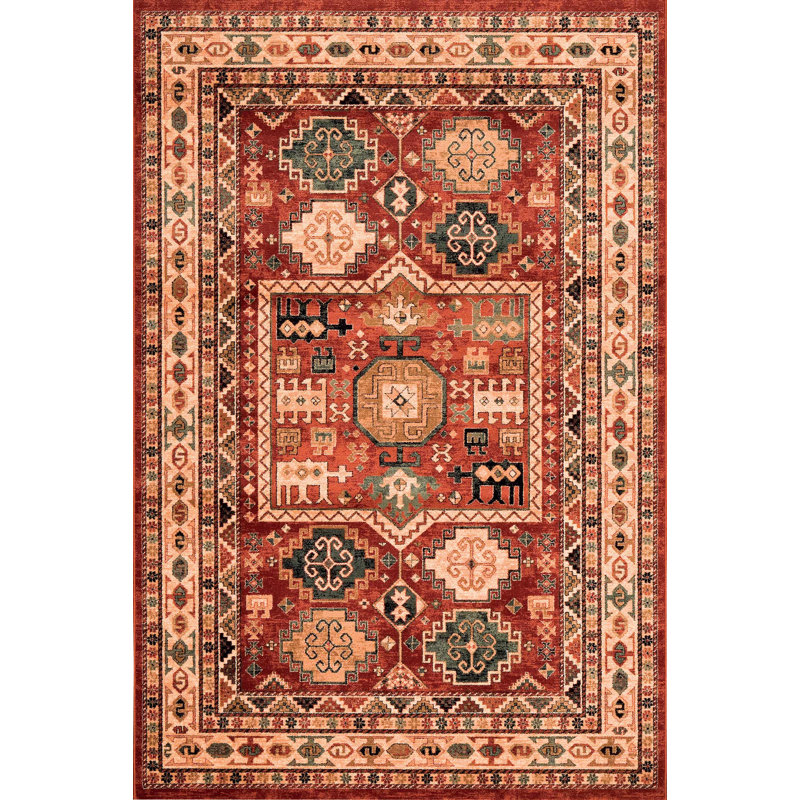 Abbeville Oriental Wool Area Rug, Rectangle 80 x 160cm