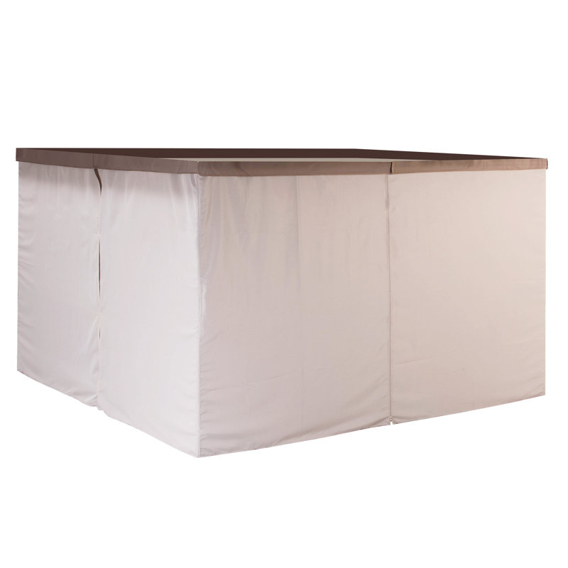 Rideau d'intimité pour pavillon de jardin Home Isle, Beige, H 79,2 po x l 118,2 po