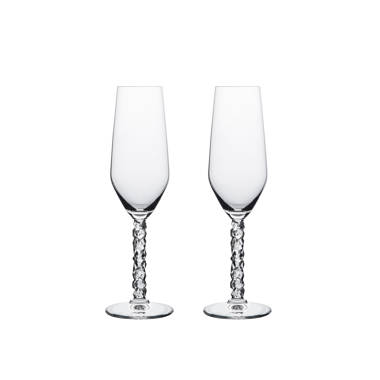 Joyjolt Windsor Crystal - 4.3 Oz- Set Of 2 Champagne Flutes