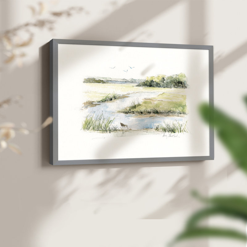 Early Morning II -Framed Print - Restickable, H 16 po x l 20 po, Gris