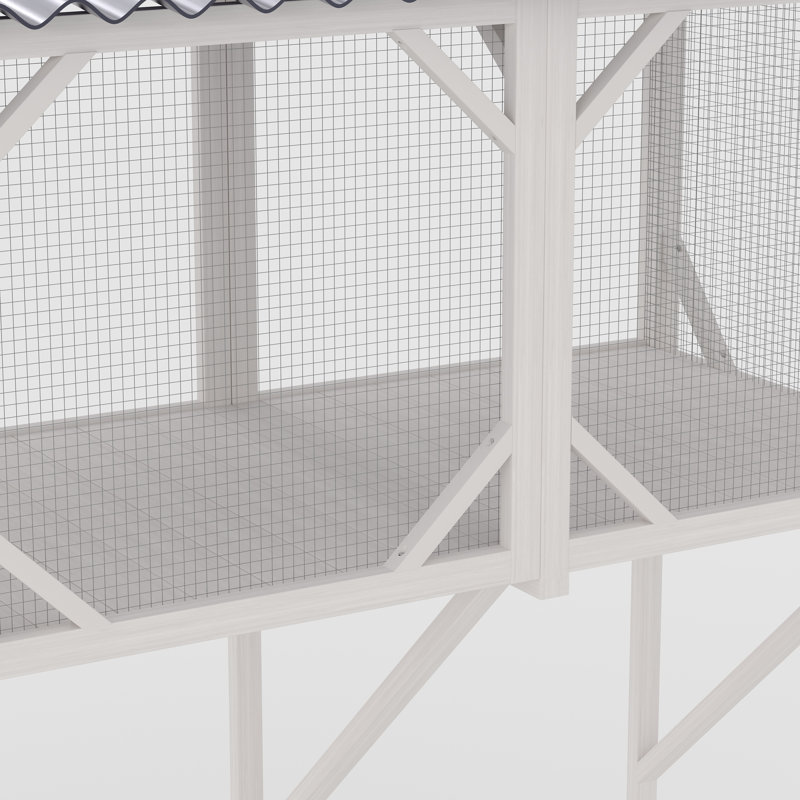 Catio, boîte de fenêtre pour animaux domestiques, Blanc antique